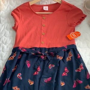 Butterfly Flutter-Sleeves Dress for Girls